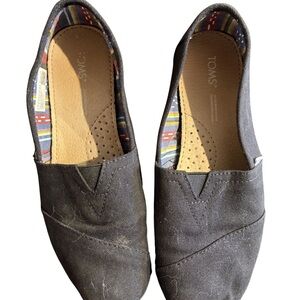 Toms Black Slip-On Shoes